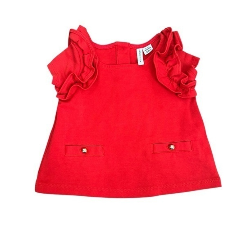 Janie and Jack Vibrant Red Baby Top